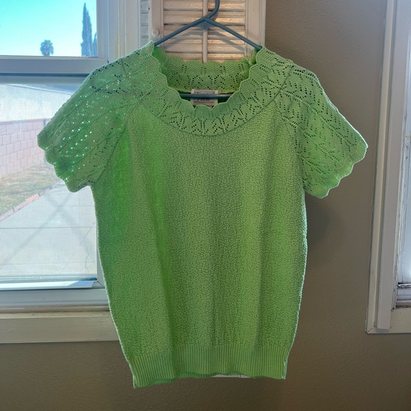 Turning Point Women’s Light Green Sweater/ W Fancy Stitching Size Small NEW - Picture 1 of 5